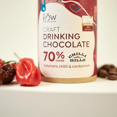DRINKING CHOCOLATE 70% CU CHILLI SI CARDAMON - 200G