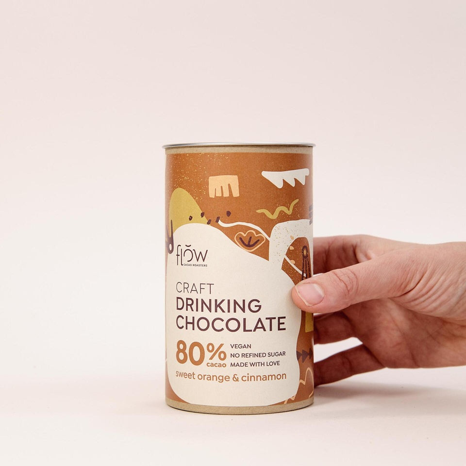 DRINKING CHOCOLATE 80% PORTOCALA & SCORTISOARA - 200G