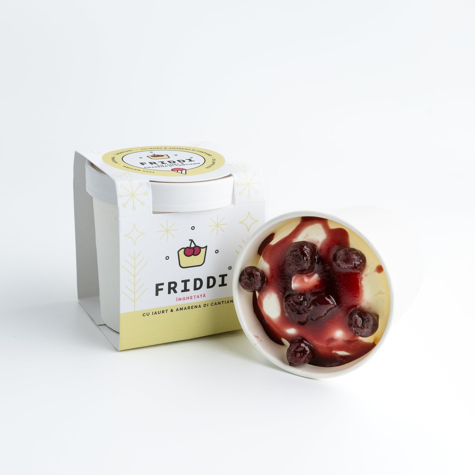 Iaurt cu amarena di Cantiano pahar 250g | Gelato | Lapte Bio