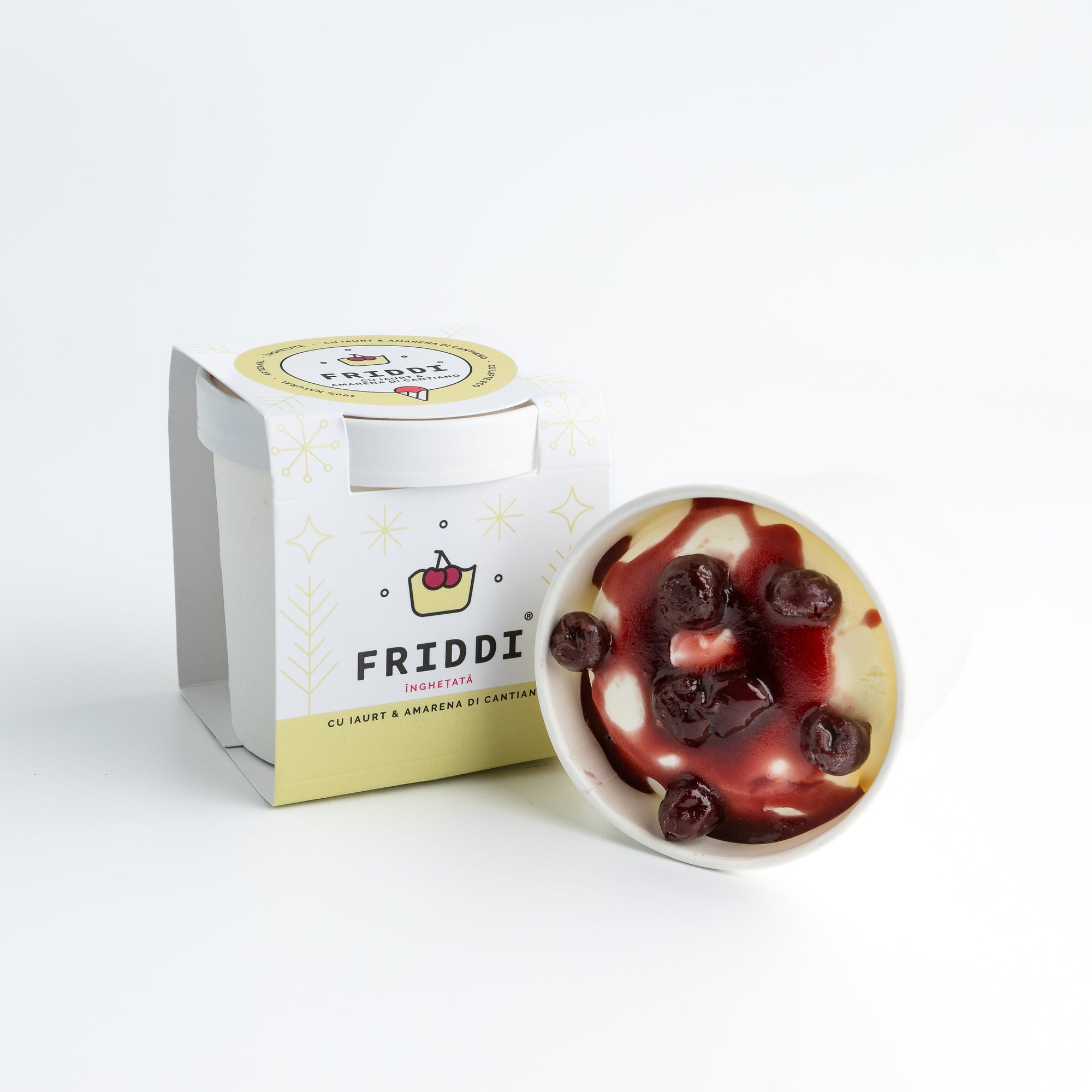 Iaurt cu amarena di Cantiano pahar 250g | Gelato | Lapte Bio