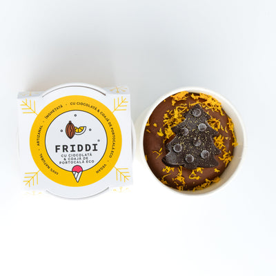 Ciocolata si coaja portocale eco pahar 250g | Sorbetto | Vegan