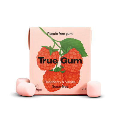 GUMA DE MESTECAT - True Gum Zmeura si Vanilie - 21g