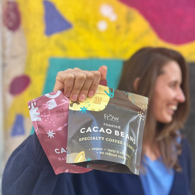 ROASTED CACAO BEANS (BOABE CACAO CROCANTE CU CAFEA SI LAMAIE) 100g